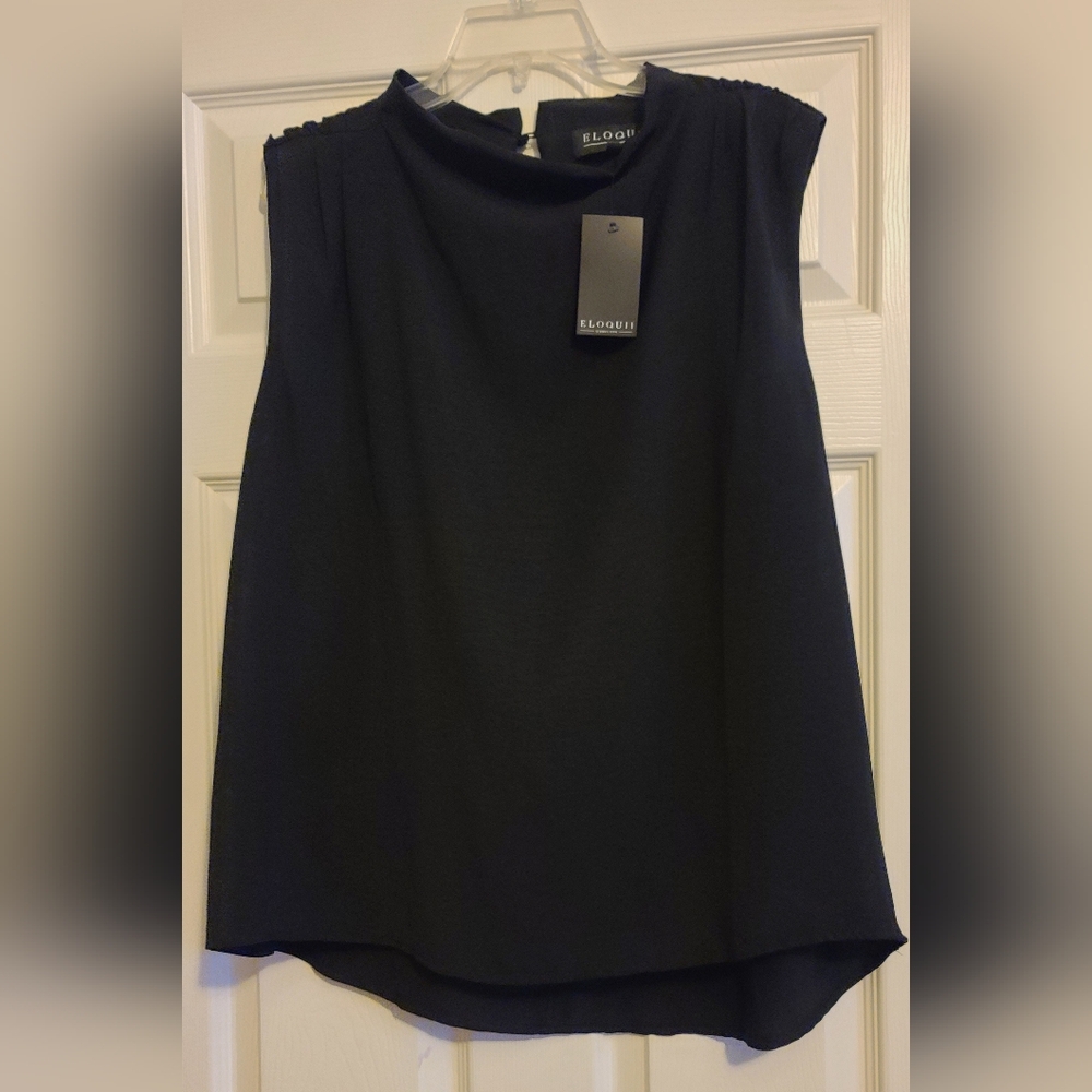Eloquii Black Sleeveless Tank Top